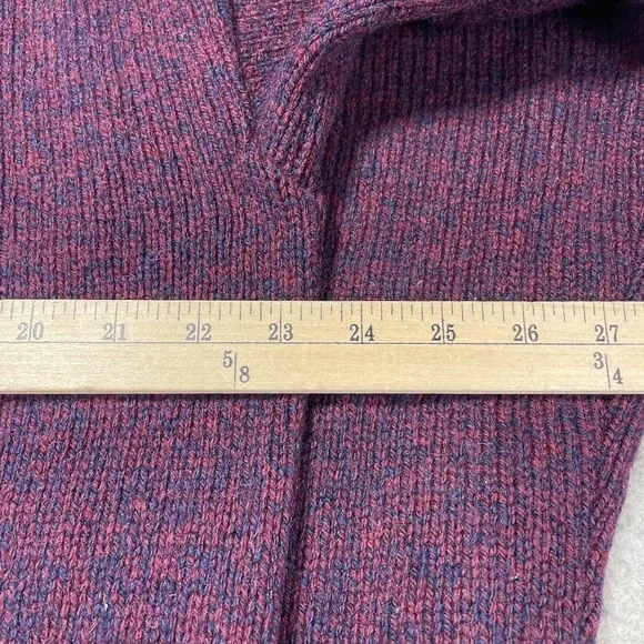 Vintage Eddie Bauer Sweater Mens Large Purple Crewneck Knit Pullover Solid Warm - Picture 6 of 9